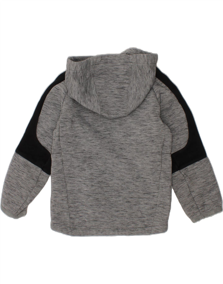 PUMA Girls Hoodie Jumper 5-6 Years Grey Colourblock Cotton Vintage Puma and Second-Hand Puma from Messina Hembry 