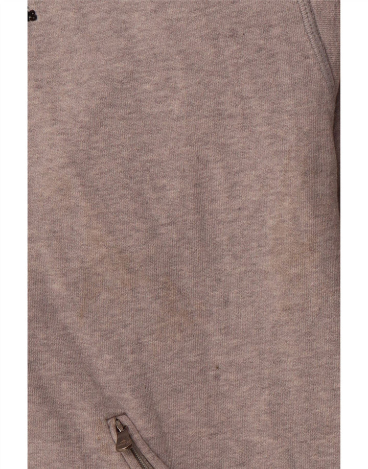 ADIDAS Mens Tracksuit Top Jacket UK 40/42 Médio Cinza Algodão