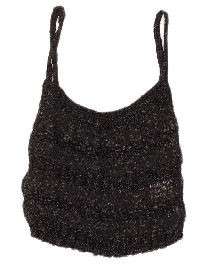 Codice Womens Crop See Through Cami Top UK 8 Small Grey Flecked Poliamida