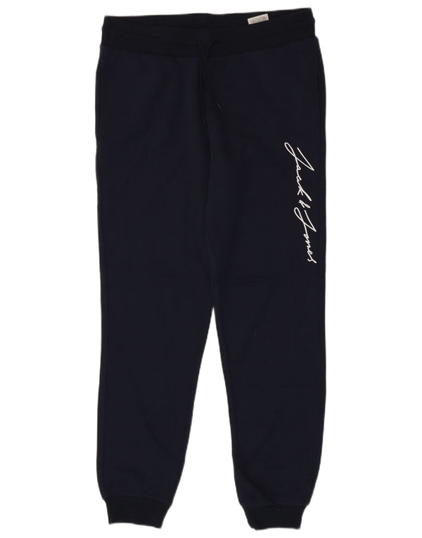 Calça de treino masculina Jack & Jones Graphic Joggers médio azul marinho