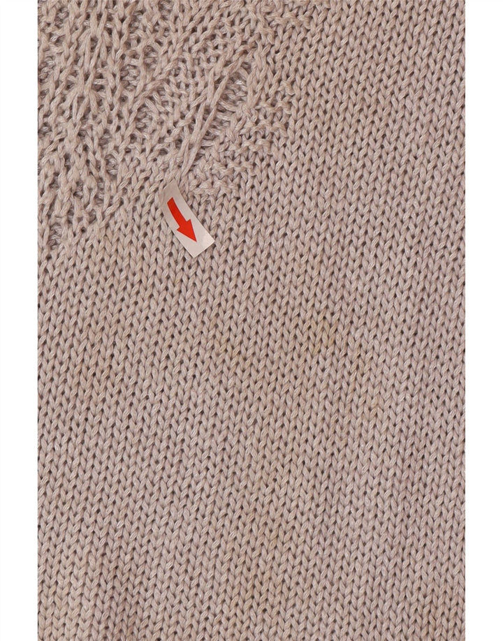 Suéter feminino Zara com decote em V UK 14 cinza médio