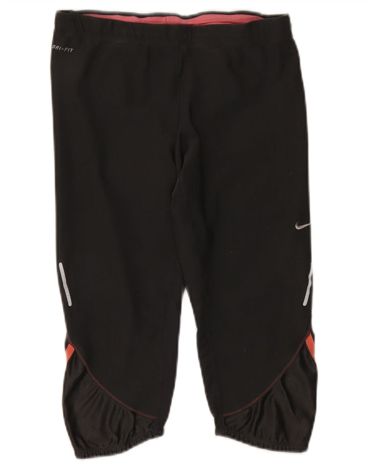 Calça Nike Dri Fit Capri Feminina UK 14 Médio Preto Poliéster