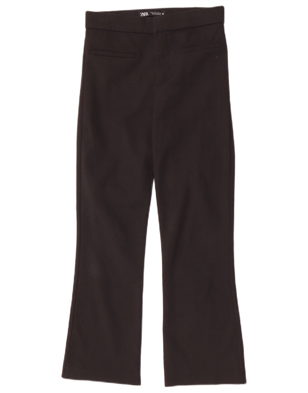 Zara Calça feminina casual bootcut pequena W26 L25 preta