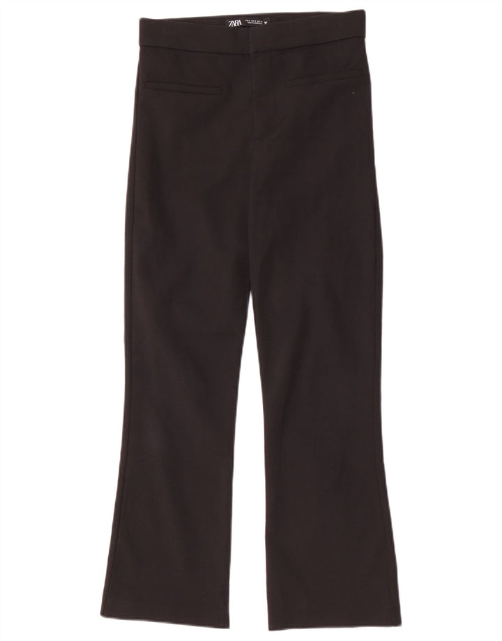 Zara Calça feminina casual bootcut pequena W26 L25 preta