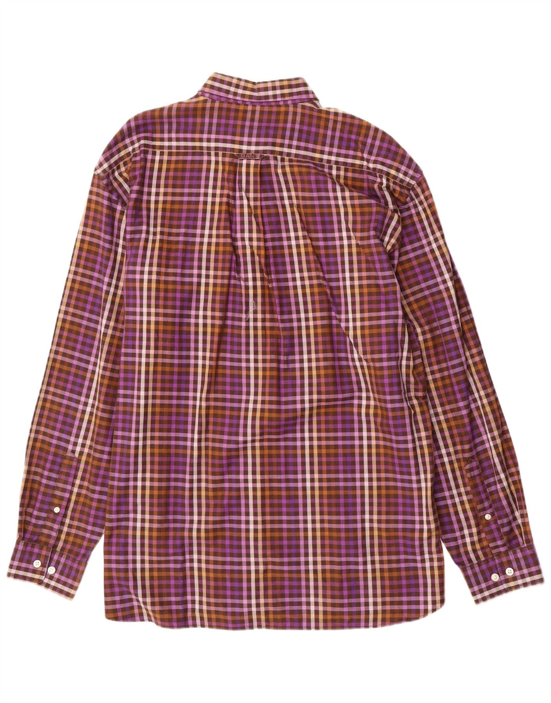 Camisa masculina Gant Regular Fit XL algodão guingão roxo