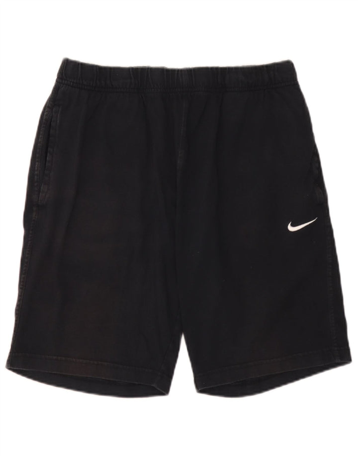 Shorts esportivos femininos Nike grandes de algodão preto