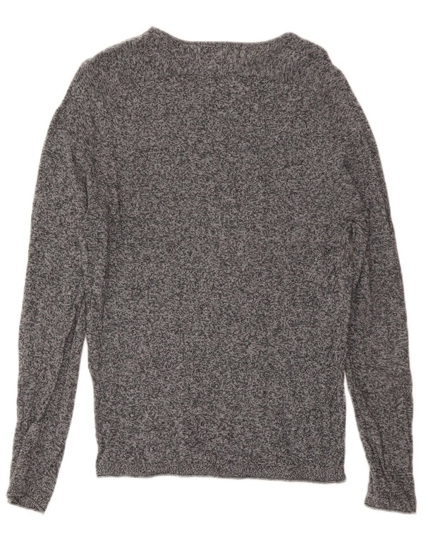 Zara Top masculino manga comprida pequeno cinza manchado
