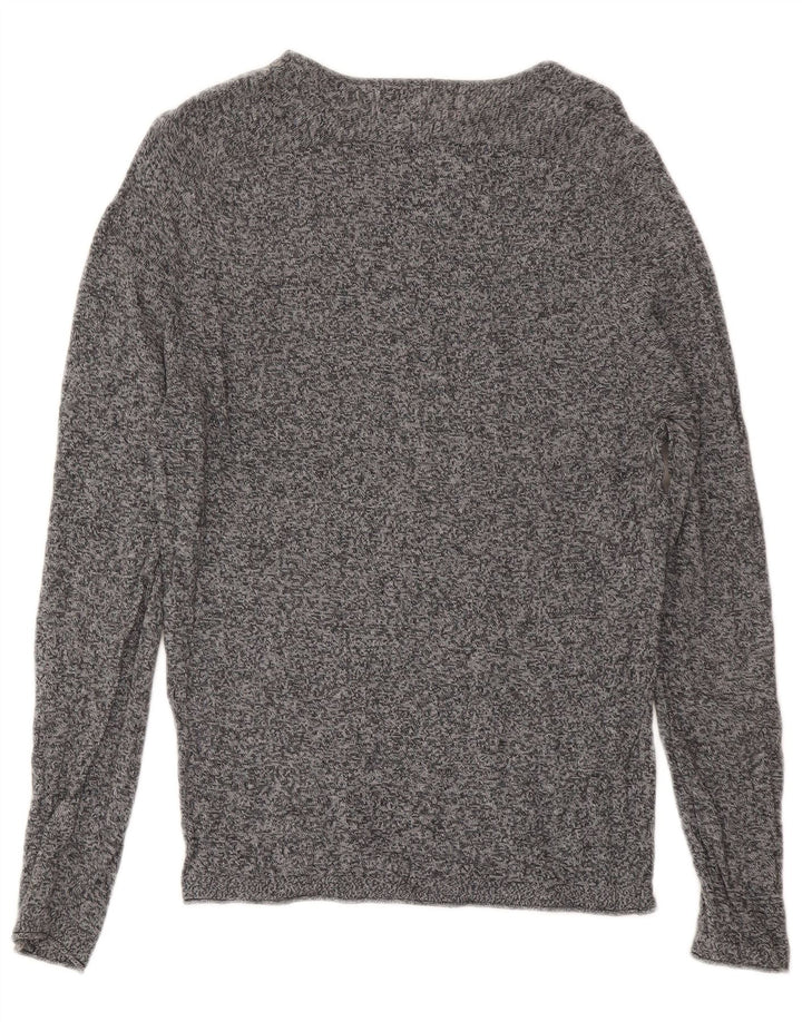 Zara Top masculino manga comprida pequeno cinza manchado