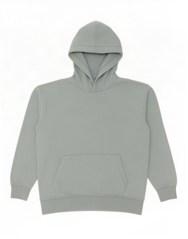 Zara Mens Hoodie Jumper Médio Algodão Azul
