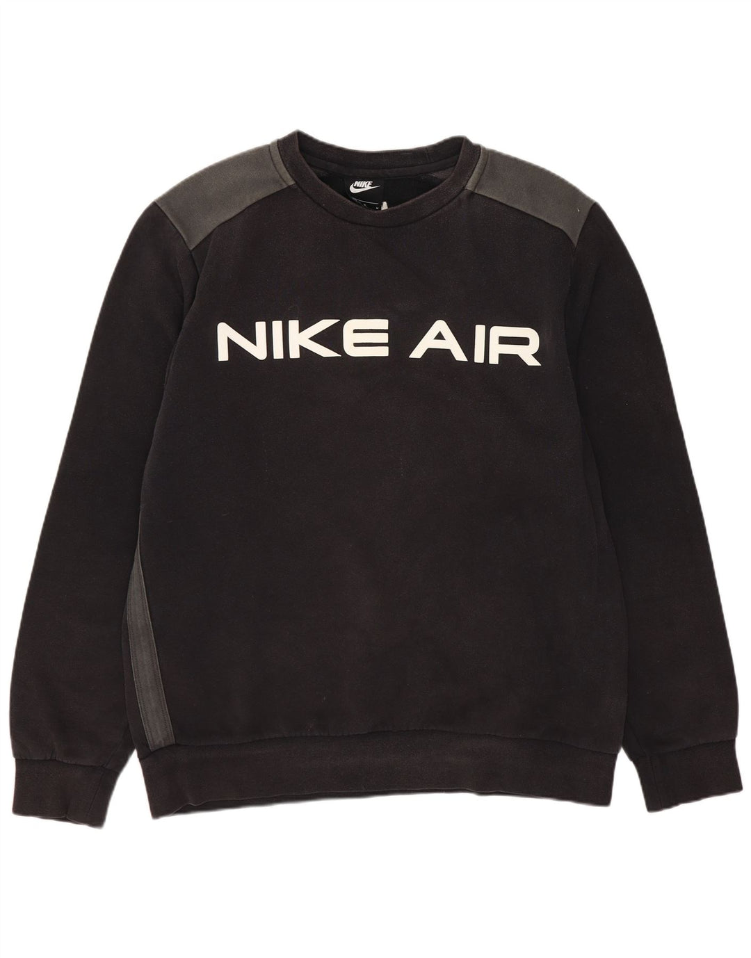 Nike masculino gráfico moletom jumper médio algodão preto