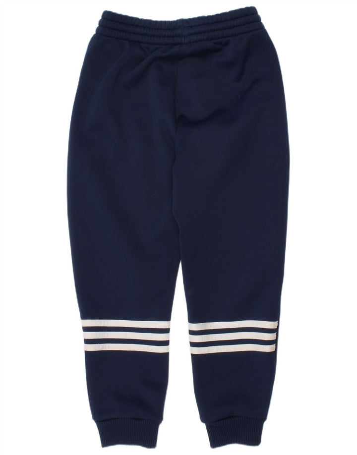 Adidas meninos calças de treino joggers 6-7 anos azul marinho poliéster
