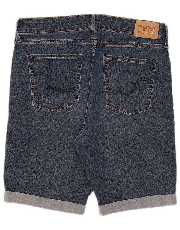 Bermuda jeans feminina exclusiva Levi's US 12 grande W31 algodão azul