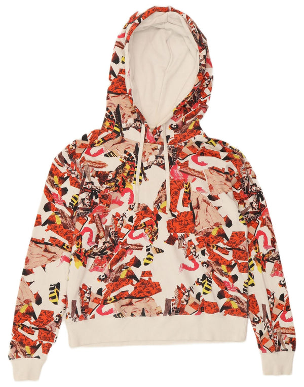 CONVERSE Womens Abstract Pattern Hoodie Jumper UK 10 Small Multicoloured