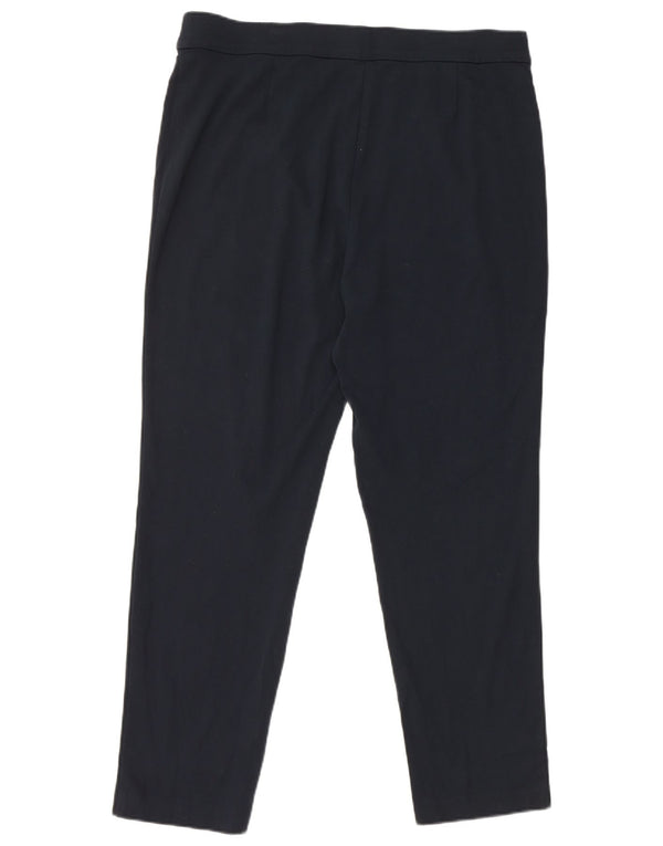 Calça casual feminina Marks & Spencer cônica UK 18 XL W36 L28 azul marinho