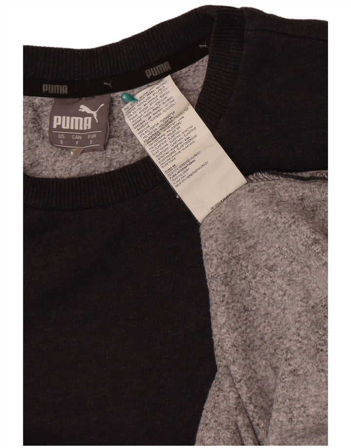 Puma Mens Moletom Jumper Pequeno Algodão Cinza
