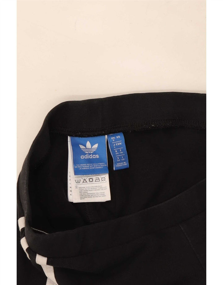 Leggings Adidas Femininas UK 8 Pequenas Algodão Preto