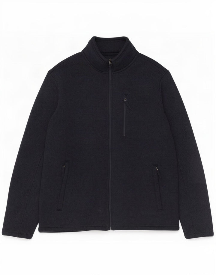 Marks & Spencer Mens Sherpa Tracksuit Top Jacket 2XL Poliéster Azul Marinho
