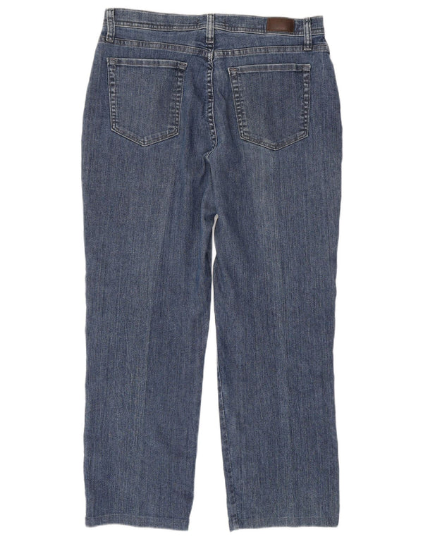 Calça jeans feminina Lee de cintura alta com ajuste clássico e reto US 14 XL W34 L27 azul