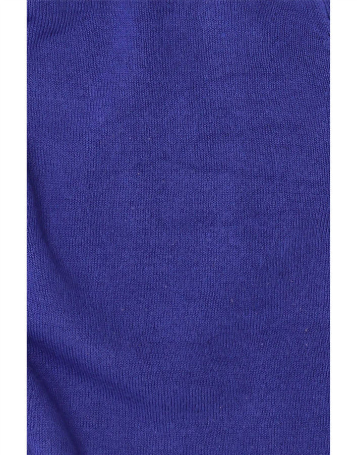 Suéter feminino Marks & Spencer com gola canoa Reino Unido 14 acrílico azul médio