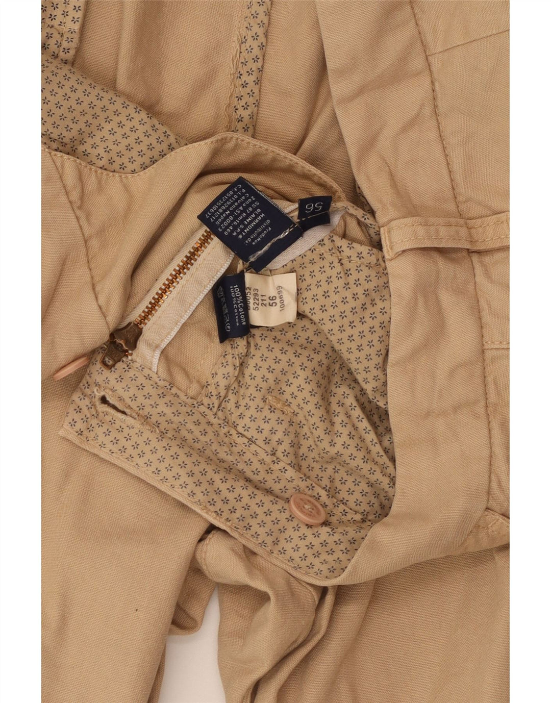 Shorts cargo masculino Harmont & Blaine IT 56 3XL W40 algodão bege