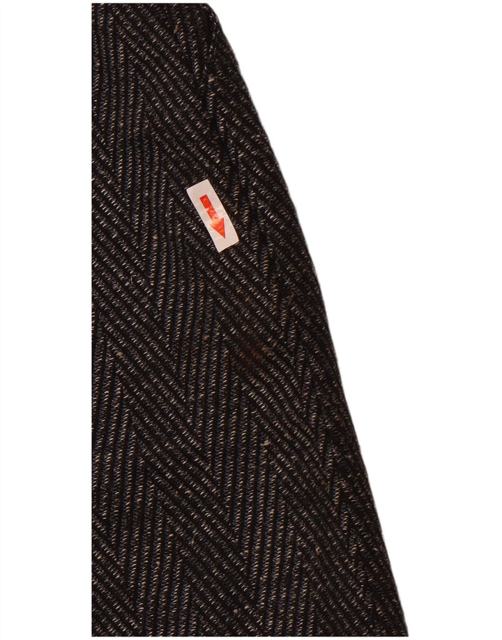 Saia lápis feminina vintage W30 cinza médio Chevron