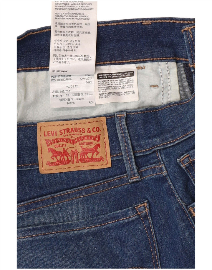 Calça jeans feminina LEVI'S 710 Super Skinny W30 L32 azul algodão