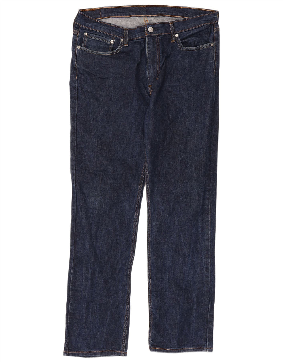 Levi's Masculino 514 Straight Jeans W38 L34 Azul Marinho Algodão