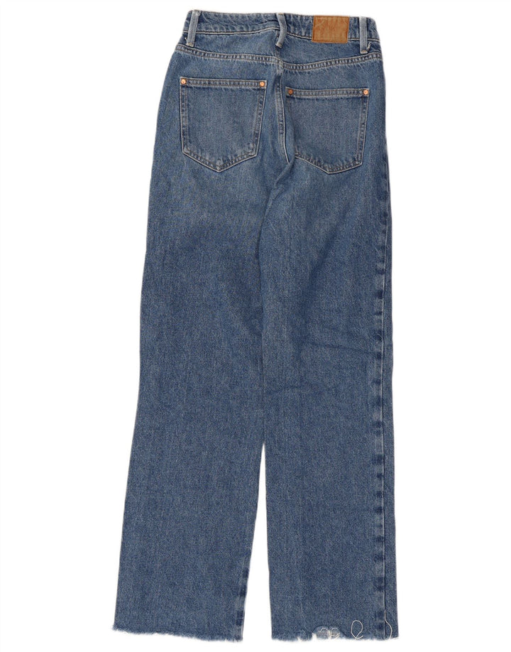 Calça jeans reta feminina Zara EU 34 2XS W24 L29 azul