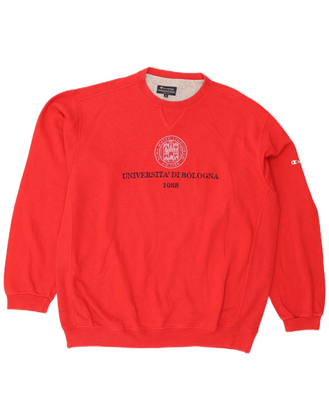CHAMPION Masculino moletom gráfico Jumper XL algodão vermelho
