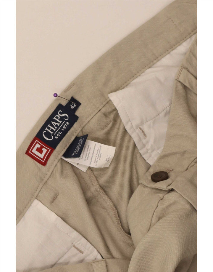 Shorts Chino Masculino Chaps W42 2XL Poliéster Bege
