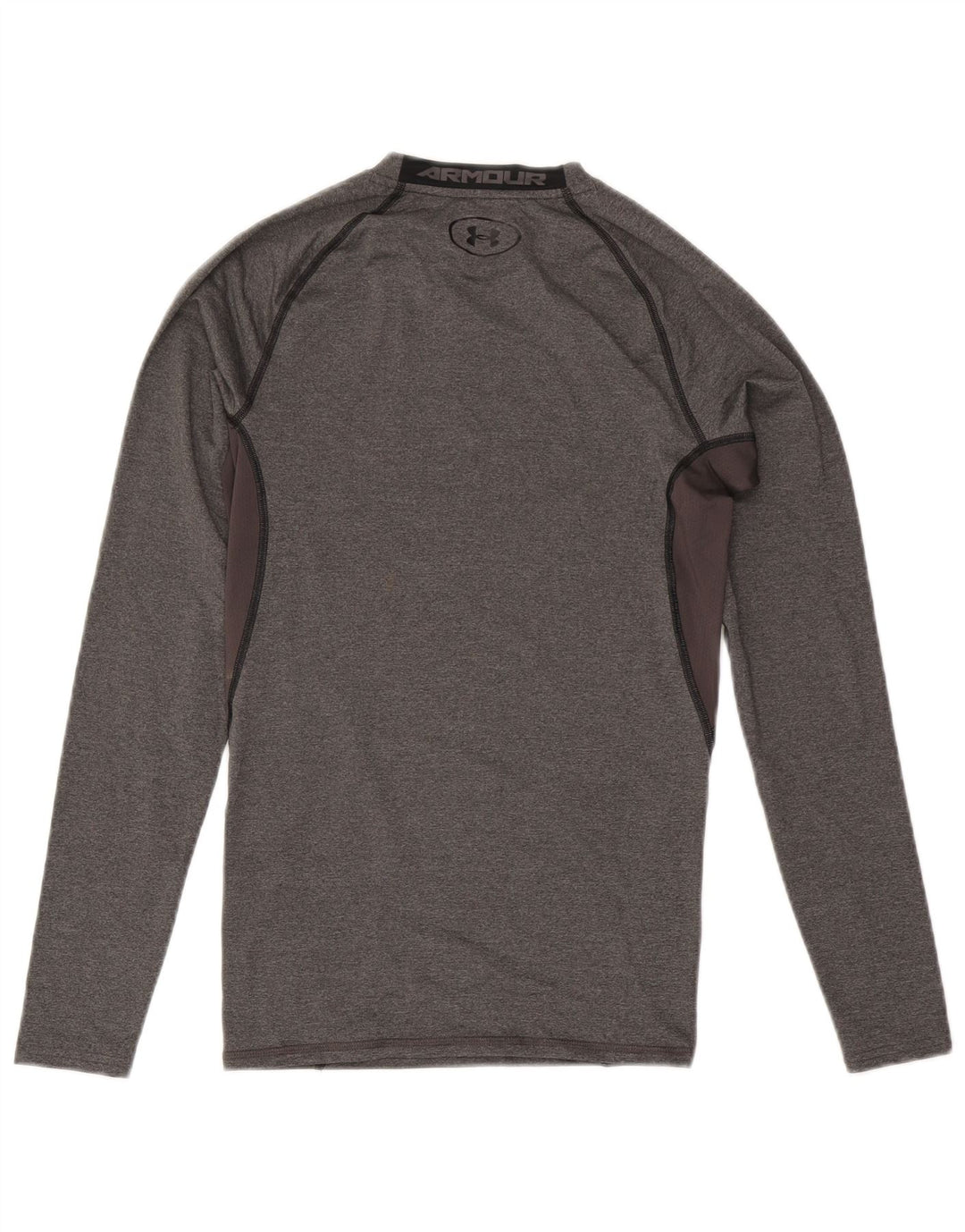 Under Armour Masculino Heat Gear Top Manga Longa Cinza Médio Colourblock