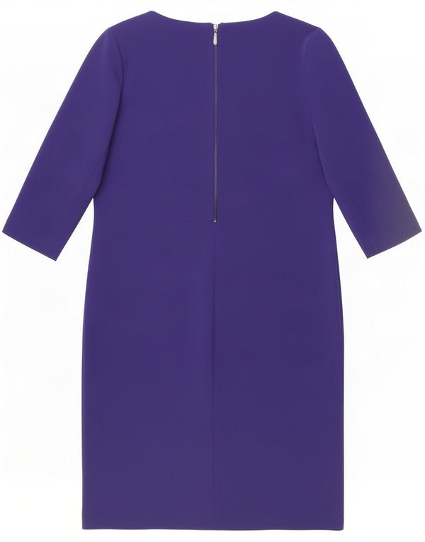 Vestido feminino Libra manga 3/4, UK 10 pequeno azul marinho