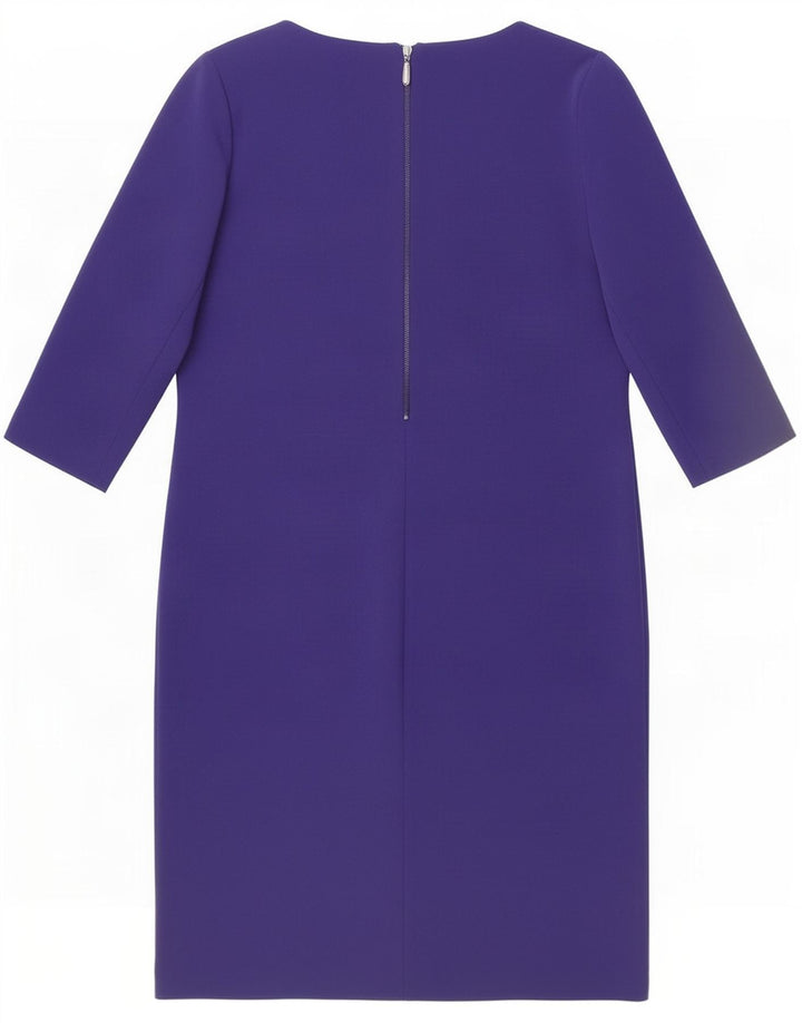 Vestido feminino Libra manga 3/4, UK 10 pequeno azul marinho
