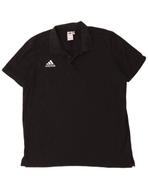 Adidas Mens Climalite Polo Shirt 2XL Algodão Preto