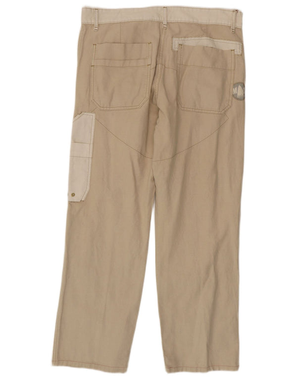 Calça cargo reta masculina Murphy & Nye W34 L29 algodão colorblock bege