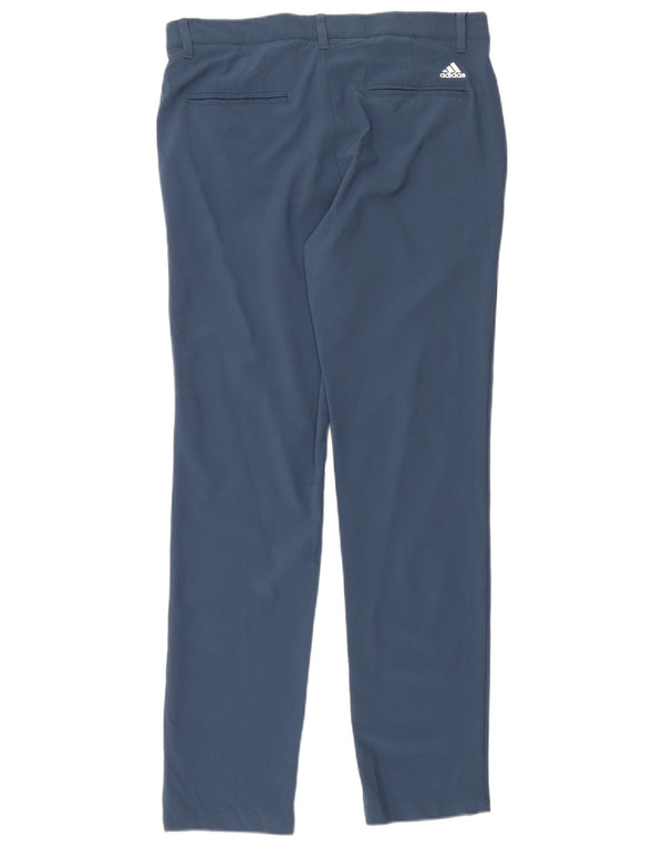 Adidas Mens Slim Chino Calças W32 L32 Azul Poliéster