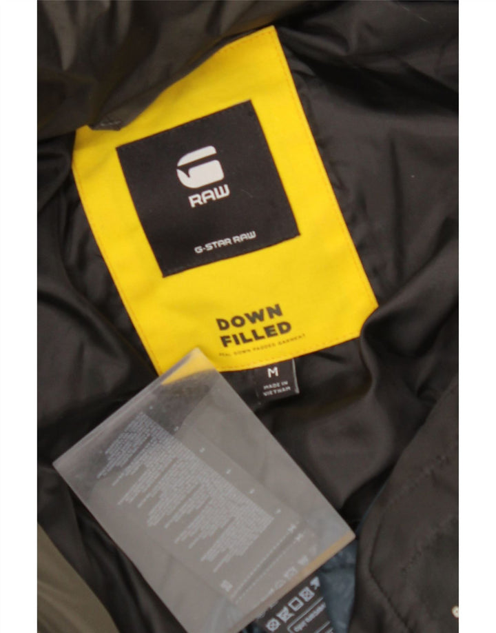 Casaco acolchoado com capuz feminino G-STAR UK 14 poliéster cáqui médio