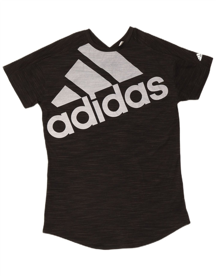 Camiseta Adidas Feminina Graphic UK 12/14 Cinza Médio Poliéster Flecked