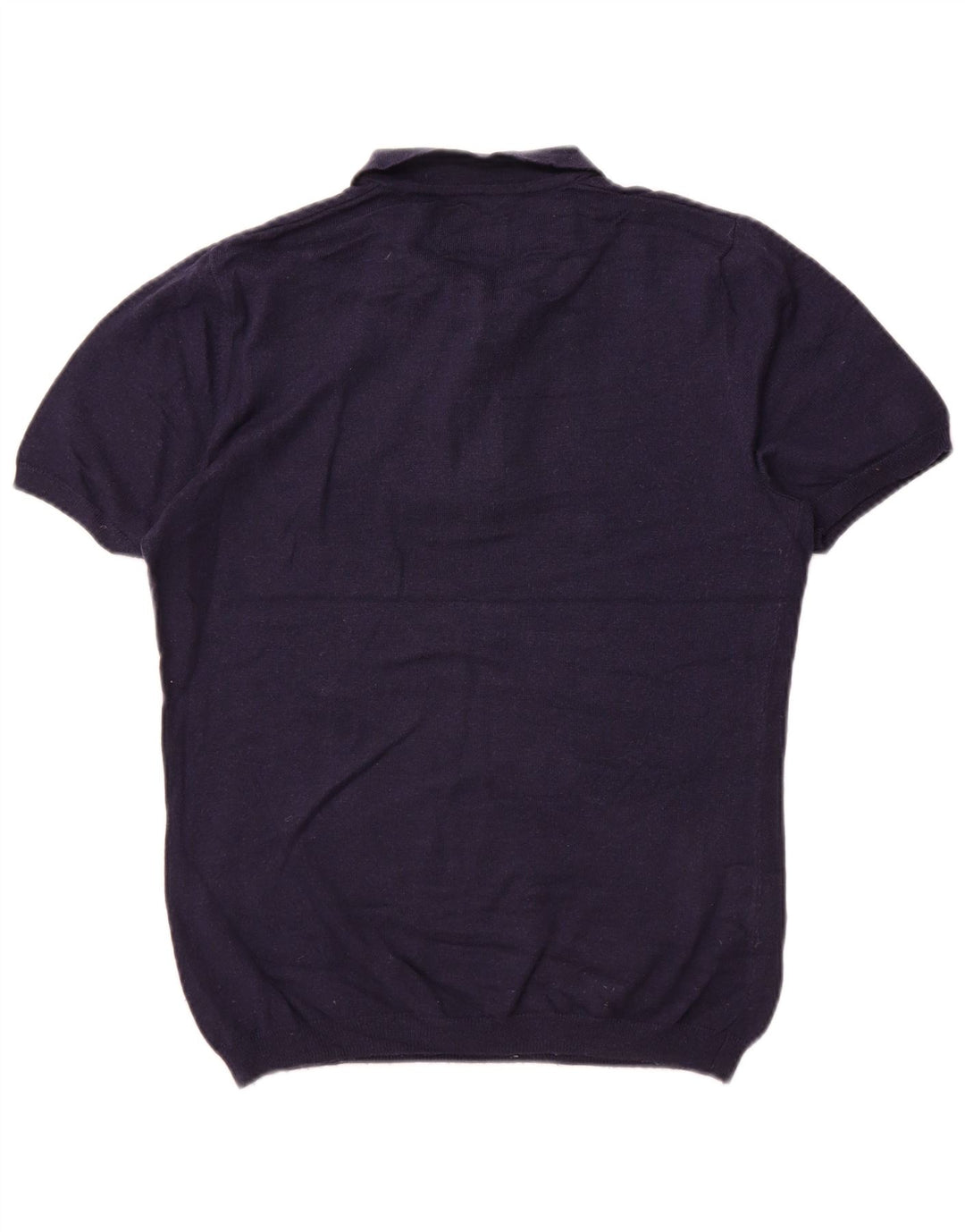 Suéter masculino Farah de manga curta com gola polo, azul marinho médio