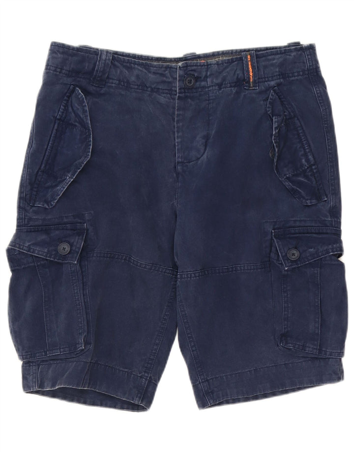 Superdry Mens Cargo Shorts Grande W34 Azul Marinho Algodão