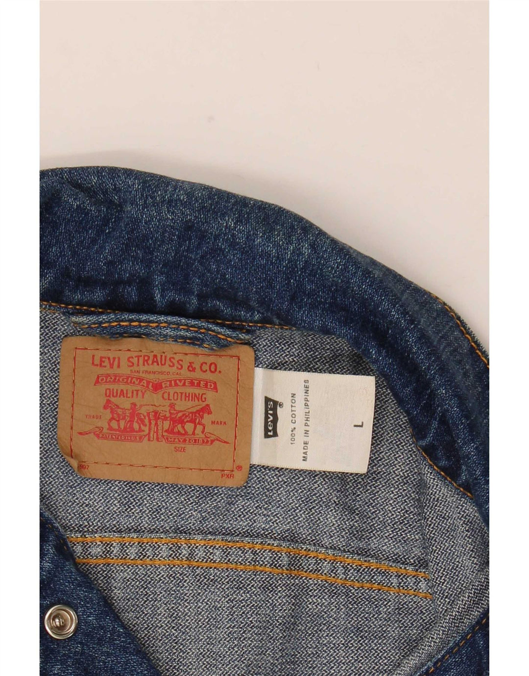 Jaqueta jeans feminina Levi's 7-8 anos grande algodão azul