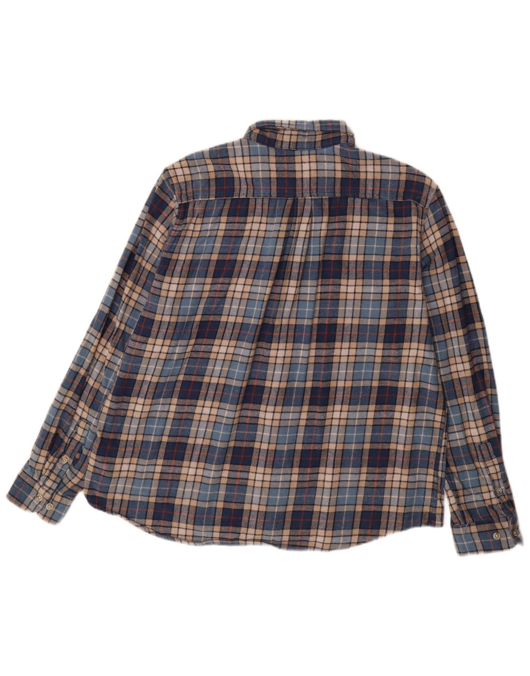Camisa masculina de flanela EDDIE BAUER 2XL algodão xadrez azul