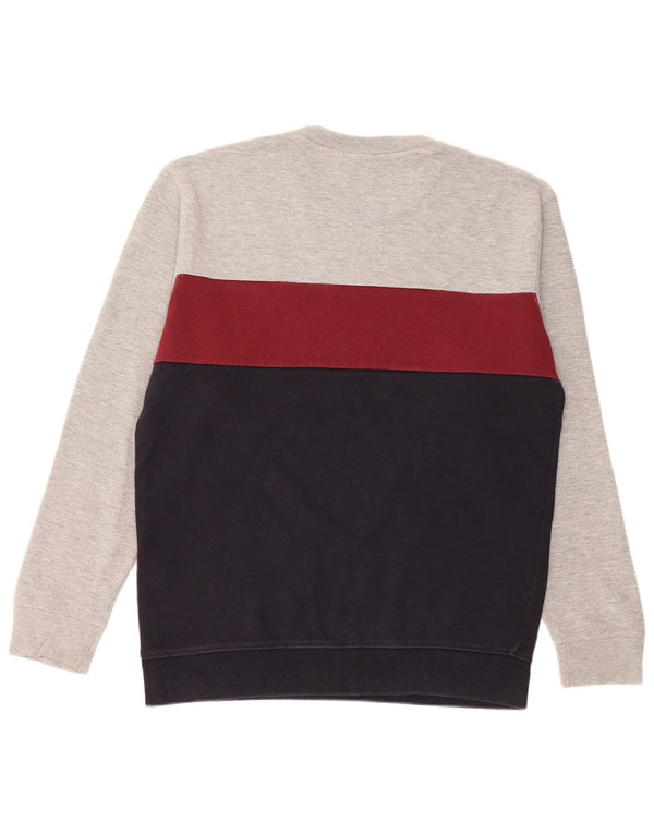 Zara Moletom Masculino Jumper Grande Multicolorido Colorblock Algodão