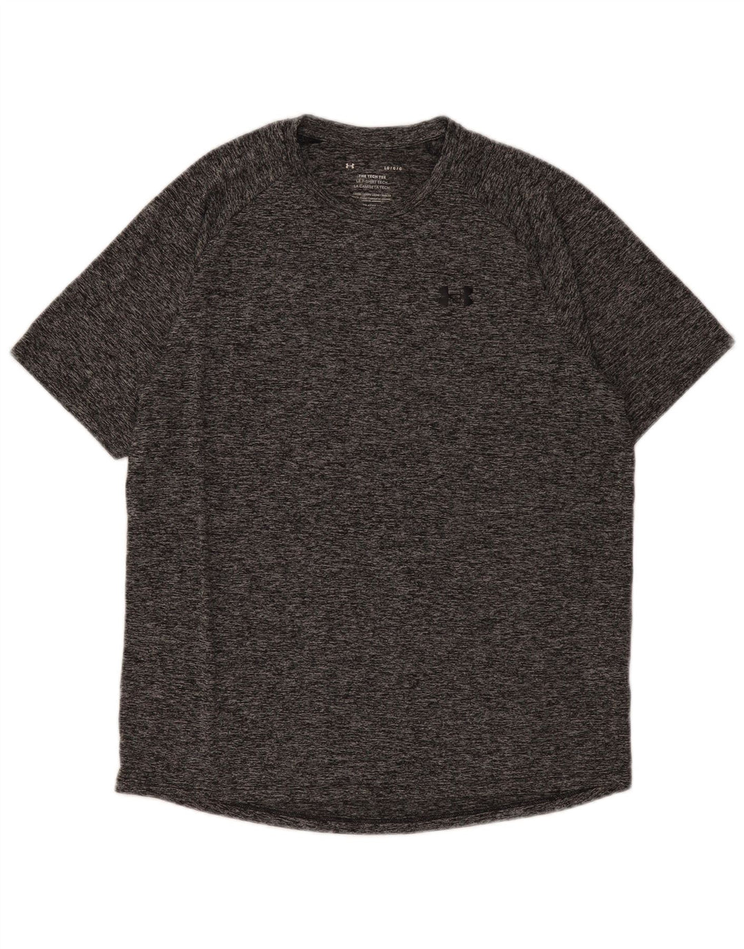 Camiseta masculina Under Armour grande poliéster manchado cinza