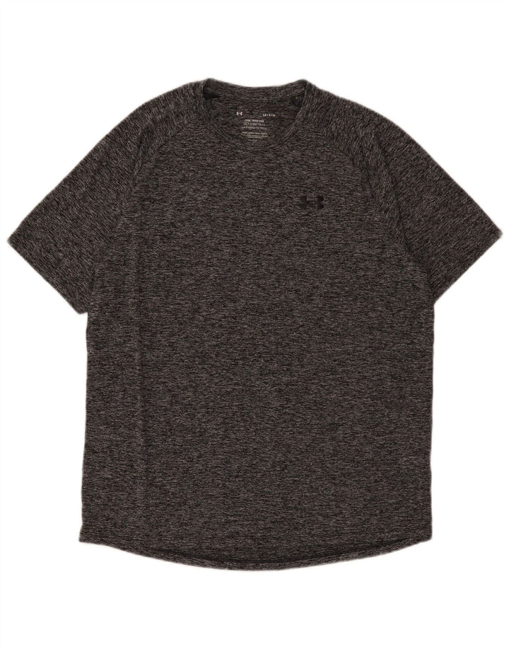 Camiseta masculina Under Armour grande poliéster manchado cinza
