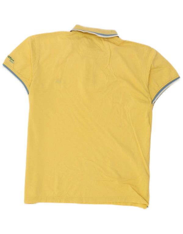 Camisa polo masculina Harmont & Blaine XL algodão listrado amarelo