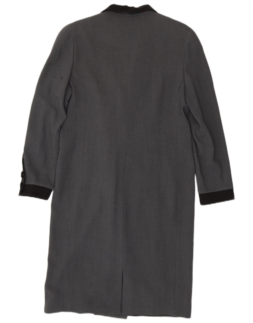 Casaco feminino vintage com peito duplo IT 46 grande lã cinza