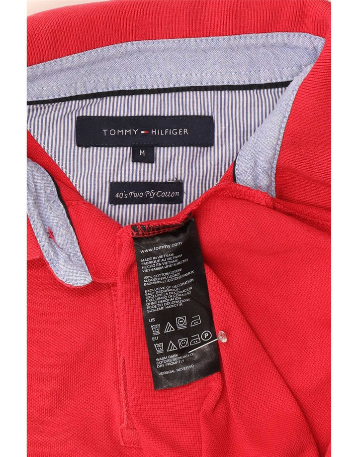 Camisa polo masculina Tommy Hilfiger médio algodão rosa