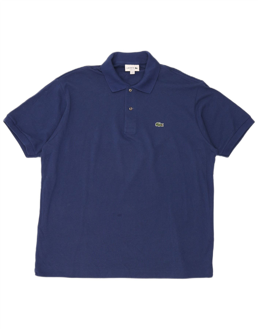 Camisa polo masculina LACOSTE Classic Fit tamanho 7 2XL algodão azul