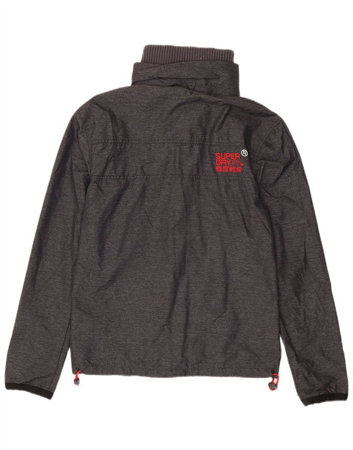 Jaqueta de chuva masculina Superdry Graphic UK 36 pequena cinza nylon